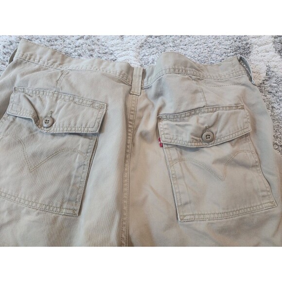 Levi's Men Shorts Size 42 Khaki Carrier Cargo Relaxed Fit Baggy Canvas Long - Picture 7 of 7